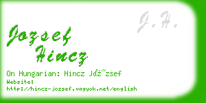 jozsef hincz business card